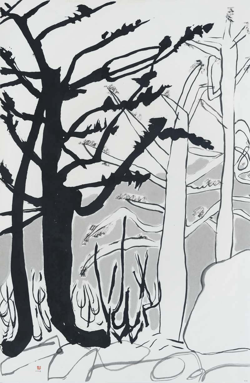 장병언, structure landscape 031, ink_on_paper, painting, 2026